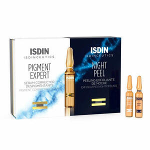 Isdin - Isdinceutics routine antimacchie isdinceutics pigment expert 10 fiale giorno + isdinceutics night peel 10 fiale notte