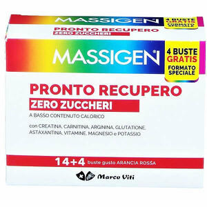 Massigen pronto recupero zero zuccheri - Pronto recupero zero zucchero 14 bustine + 4 bustine