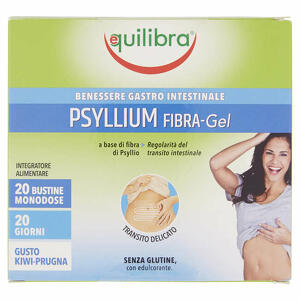 Equilibra - Psyllium fibra gel gusto kiwi prugna 20 bustine monodose