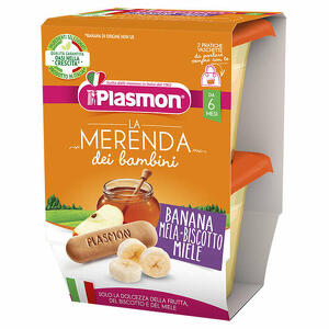 Plasmon - Plasmon la merenda dei bambini merende banana mela biscotto miele asettico 2 x 120 g