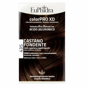 Euphidra - Euphidra colorpro xd 435 castano fondente gel colorante capelli in flacone + attivante + balsamo + guanti