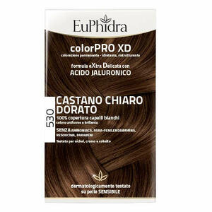 Euphidra - Euphidra colorpro xd 530 castano chiaro dorato gel colorante capelli in flacone + attivante + balsamo + guanti