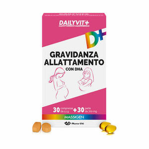 Massigen - Dailyvit+ gravidanza allattamento con dha multivitaminico e multiminerale 30 compresse + 30 perle
