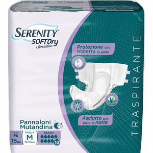 Serenity - Pannolone mutandina serenity sd sensitive maxi m 15 pezzi