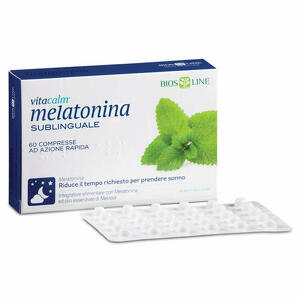 Vitacalm  melatonina sublinguale - Bios line vitacalm melatonina sublinguale 60 compresse 1mg
