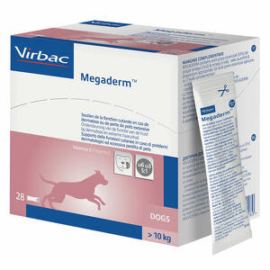 Virbac - Megaderm supplemento cani superiori a 10 kg scatola da 28 sacchetti monodose 4ml
