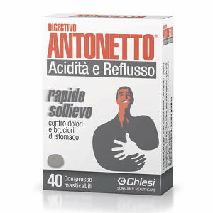 Digestivo Antonetto - Digestivo antonetto acidita' e reflusso 40 compresse masticabili