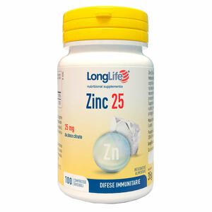 Long Life - Longlife zinc 25mg 100 compresse
