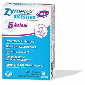 Zymerex - Zymerex digestivo forte 5 azioni 20 compresse masticabili