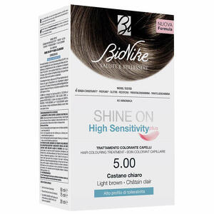 Bionike - Shine on high sensitivity plus castano chiaro 5,00 rivelatore in crema 75ml + crema colorante 50ml