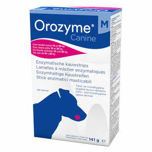 Orozyme - Orozyme canine strisce enzimatiche masticabili per cani di taglia media