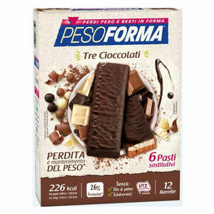 Pesoforma - Pesoforma barr 3 cioccolati 372 g
