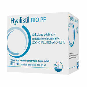 Hyalistil - Hyalistil bio pf soluzione oftalmica phosphate free monodose a base di acido ialuronico 0,2% 30 flaconcini 0,25ml
