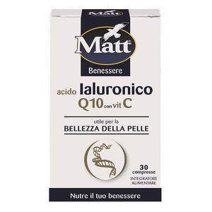 Matt benessere acido ialuronico q10 con vit c - Matt benessere acido ialuronico q10 con vitamina c 30 compresse