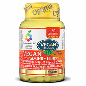 Colours of life - Colours of life vegan 12 vitamine + 3 minerali 60 compresse