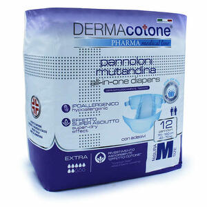Dermacotone - Pannolone mutandina per incontinenza dermacotone m 12 pezzi
