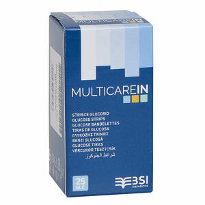 Multicare - Strisce misurazione glicemia multicare in glucosio elettrodo 25 pezzi