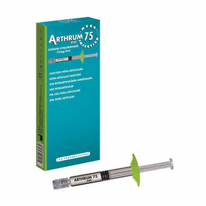 Arthrum 75 - Siringa intra-articolare arthrum visc 75 mono injection acido ialuronico 3ml