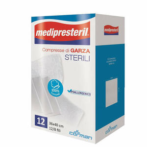 Medi presteril - Garza compressa medipresteril 12/8 fu 36x40cm 12 pezzi