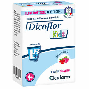 Dicoflor - Dicoflor kids 18 bustine orosolubili gusto frutti rossi