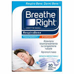 Breath right Cerotti nasali breathe right trasparenti 30 pezzi