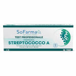 Teststreptococco Test rapido faringeo strepto a sofarmapiu' rilevazione antigene streptococco a su tampone faringeo mediante immunocromatografia professionale 10 pezzi